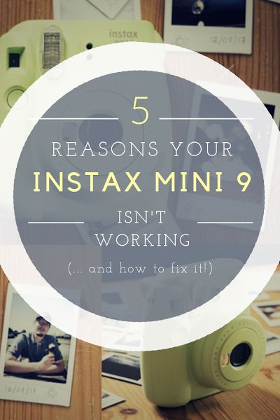 instax mini 9 not working