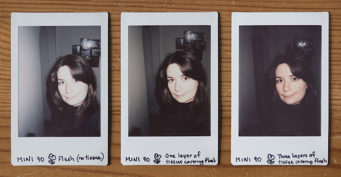 polaroid selfie light